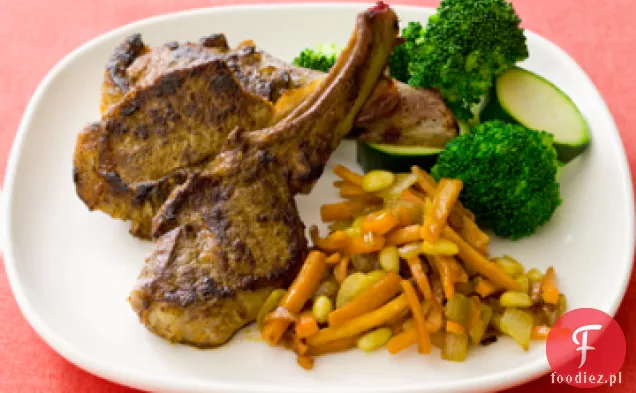 Kotlety jagnięce z miodem, morelami i estragonem