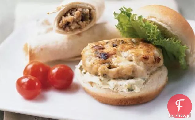 Mini burgery z indyka z gorgonzolą