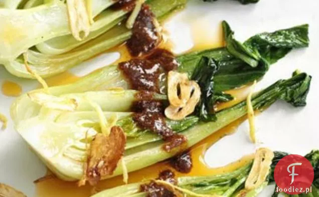Smażony Pak Choi z sosem sezamowym