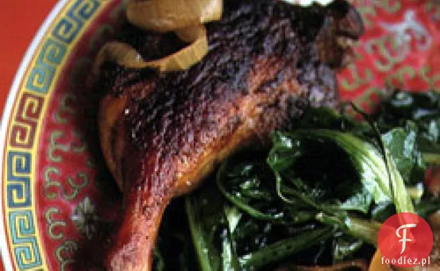 Duszone Udka Z Kaczki Z Zielenią Musztardową I Bok Choy