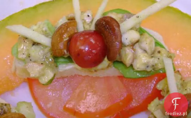 Curry Chicken Salad Open Faced Sandwich