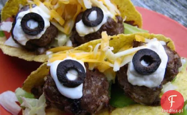 Spooky Eyeball Tacos (Johnny # 5 Tacos)