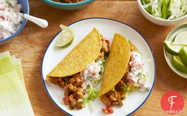 Mielone Tacos z kurczaka z kremową salsą