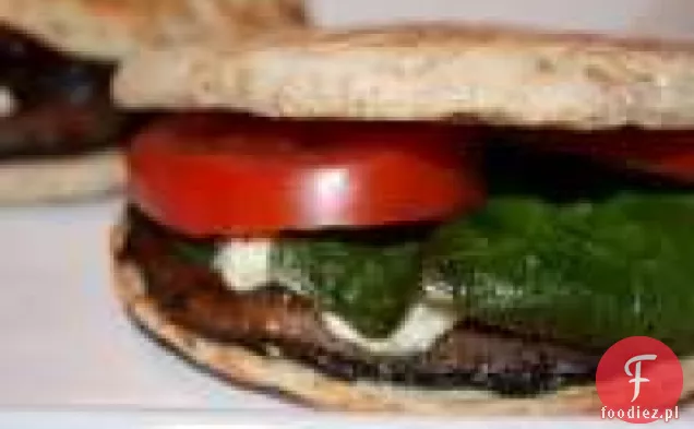 Portobello burgery grzybowe z sosem Bazyliowo-musztardowym