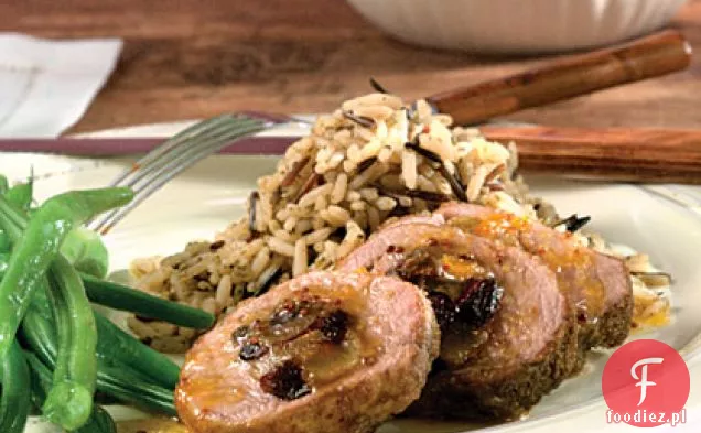 Polędwiczki Wieprzowe Nadziewane Owocami W Sosie Pomarańczowo-Musztardowym